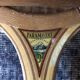 Pair of old wooden tennis rackets with 50s frames
