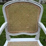 Set of 4 cane armchairs