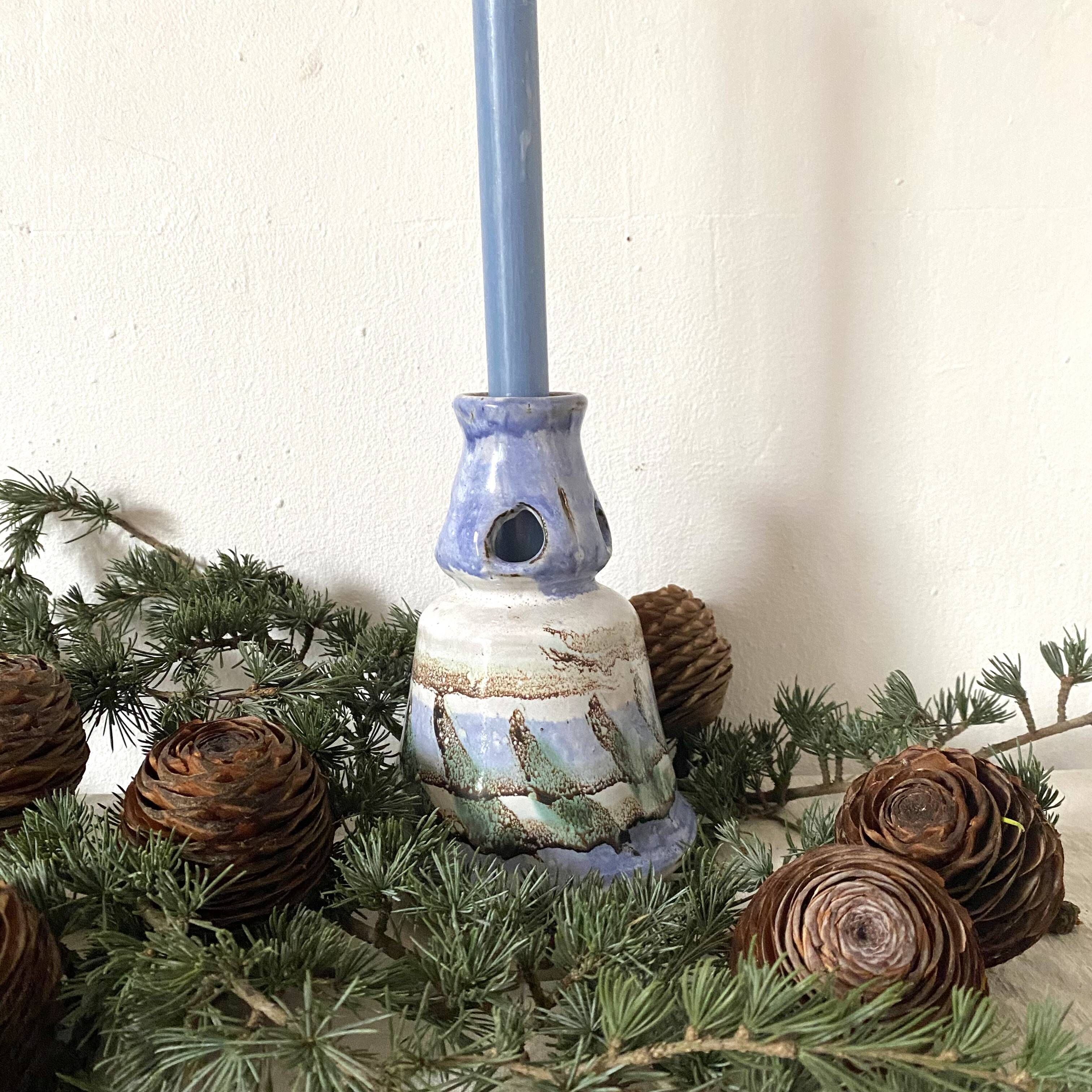 Ceramic candle holder, handcrafted