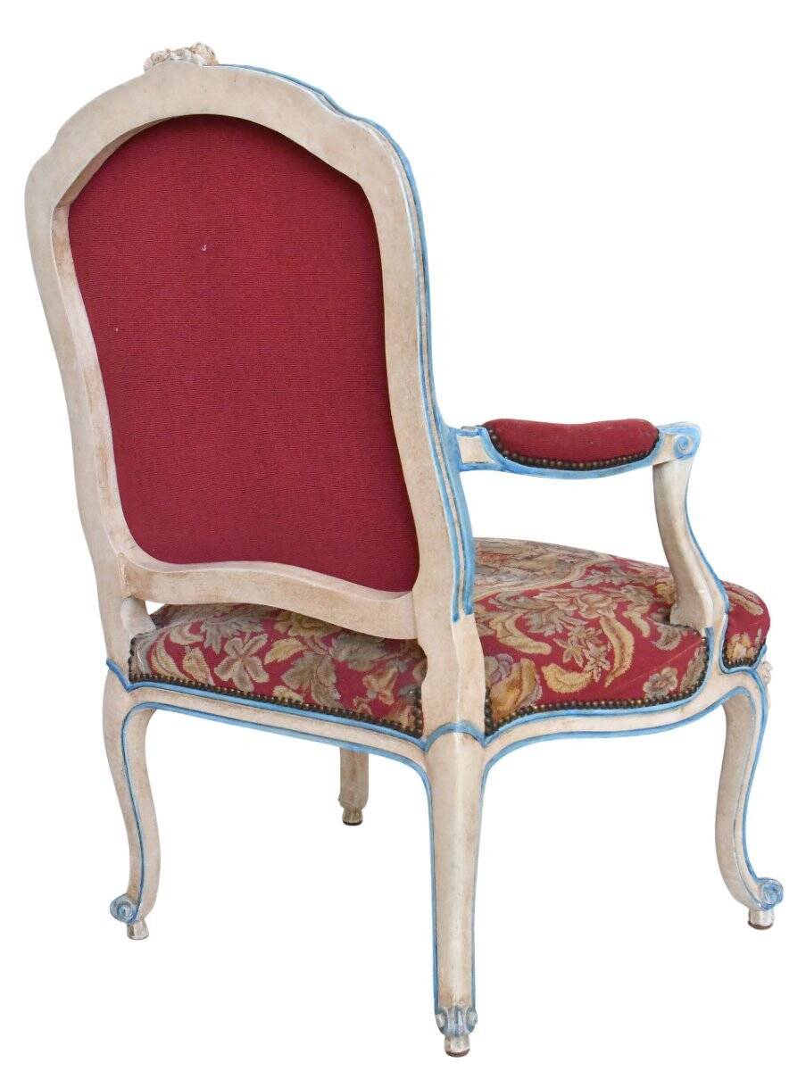 Pair of Louis XV style cabriolet armchairs