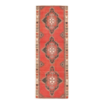 Tapis 3x10 rouge & marron oriental runner