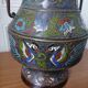 Japanese vase in bronze emaux partitioned 40cm meiji era