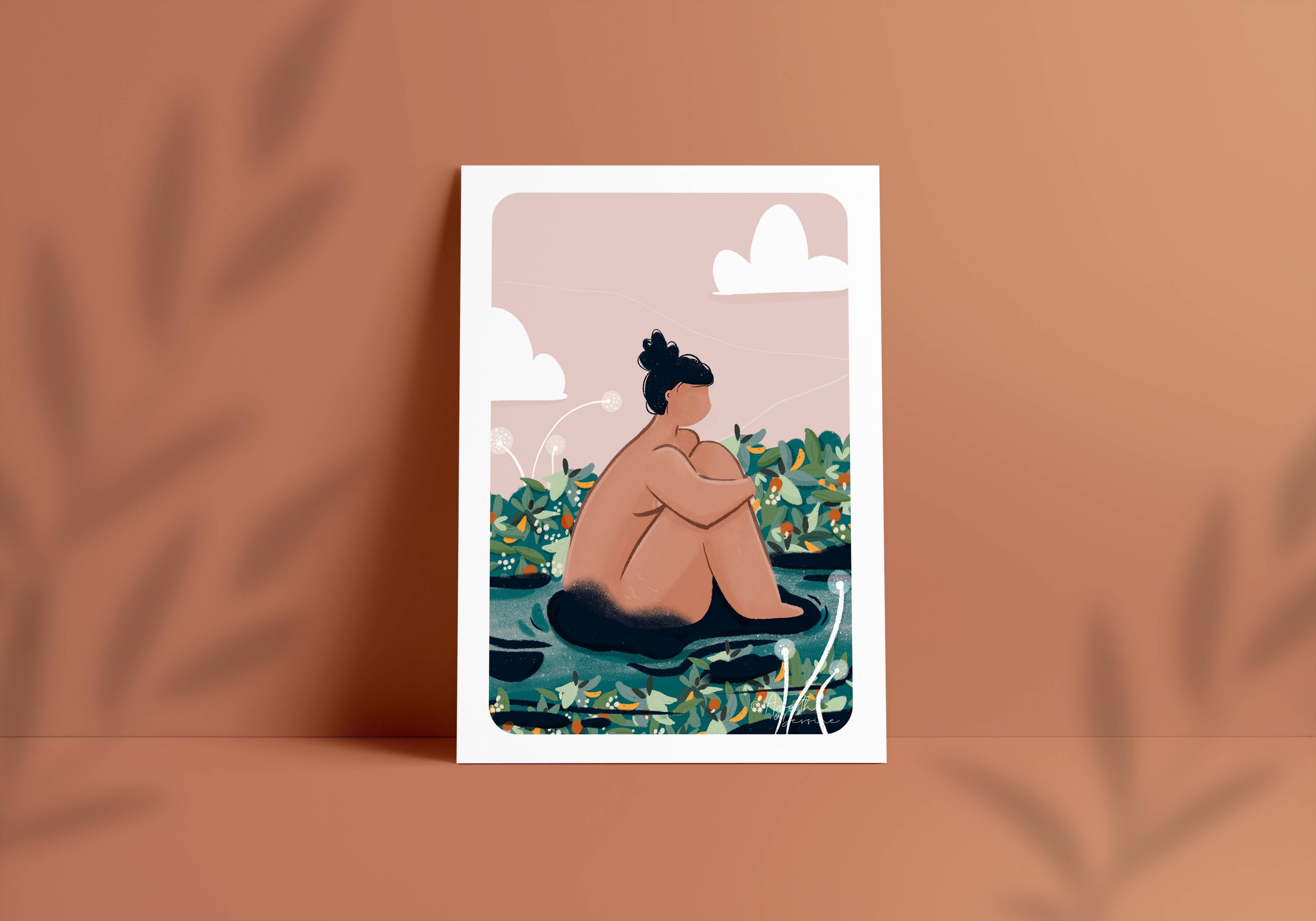 Illustration "like a water lily" A4
