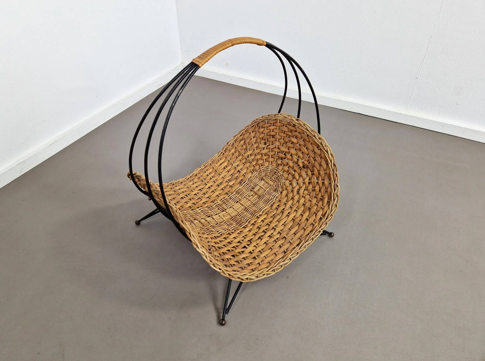 Firewood or newspaper basket | 1950s