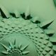 Vintage Arcoroc mint green cut glass sugar bowl or sweet jar