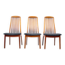 Trois chaises en teck