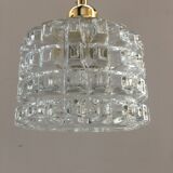 Vintage molded glass pendant lamp
