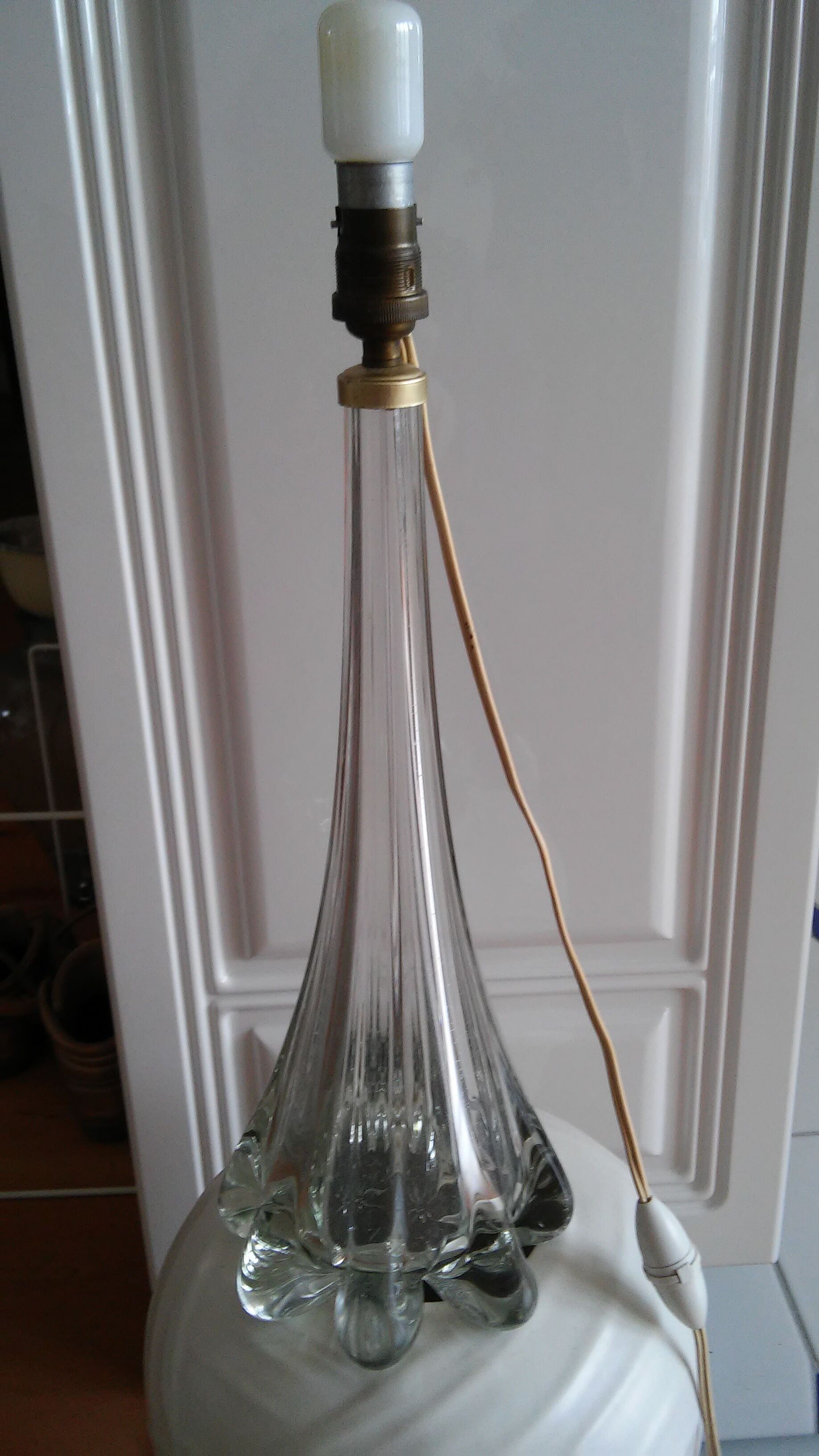 Glass lamp foot
