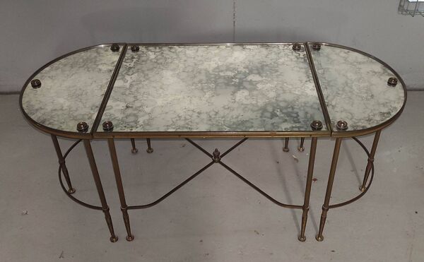 Table basse vintage tri-partite