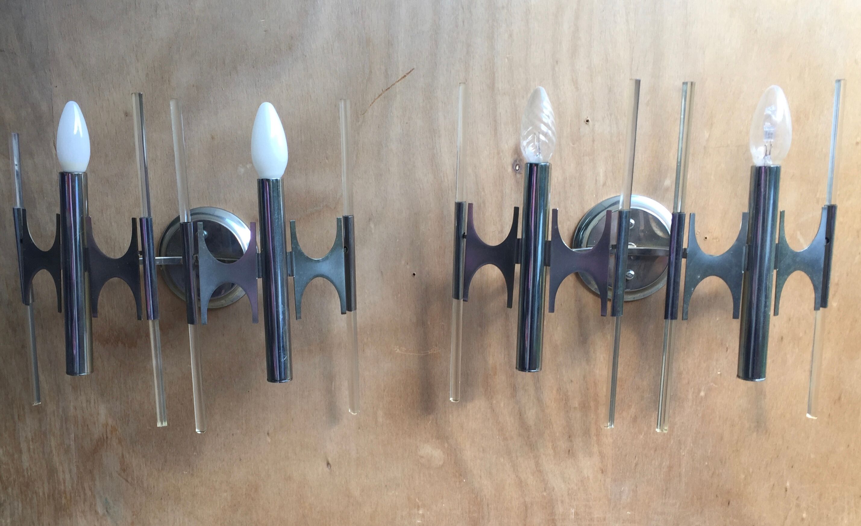 Pair of sconces from Sciolari circa 70