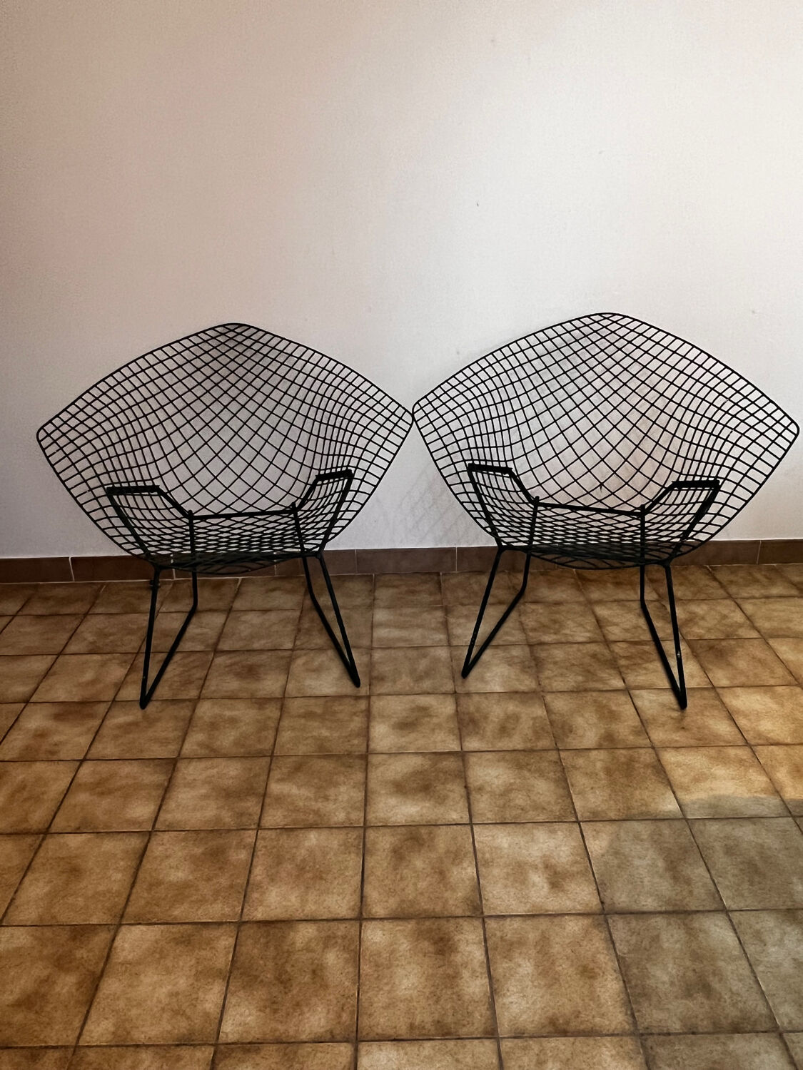 Pair of Harry Bertoia armchairs
