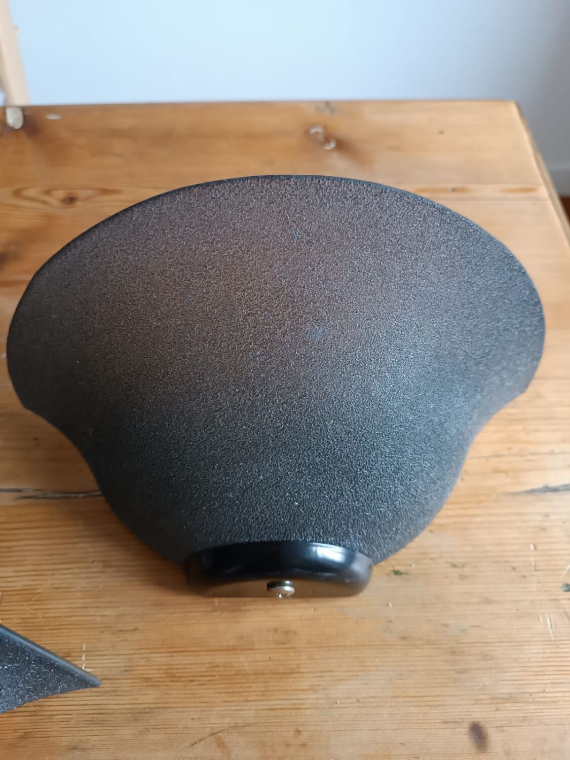 Pair of black granite glass wall lights