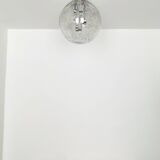 Grande lampe encastrée en verre glacé par Doria