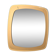 Square smoked glass mirror, Italy, 1970