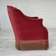 Fauteuil danois des années 1970, velours de mobilier, pieds en bois d'orme.