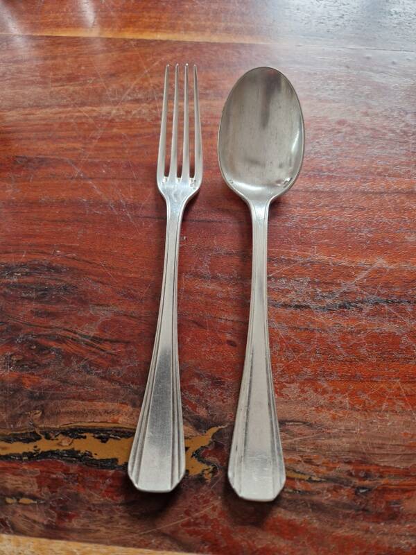 Christofle - Baptism cutlery model Boréal - in silver-plated metal