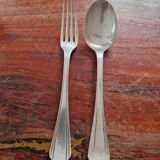 Christofle - Baptism cutlery model Boréal - in silver-plated metal