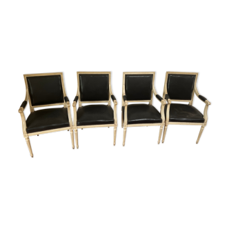 Set of 4 armchairs Louis XVI era