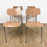 Formica chairs beige salmon pattern stripes