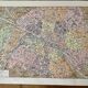 Lithograph map of Paris and its monuments of 1928