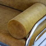 Restored Bauhaus Tubular Chrome and Steel Sofa from Hynek Gottwald, 1930s