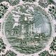 4 plates Green English Iron Earth Staffordshire England ironstone