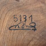 Coffee table signed in elm burl
