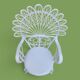 Fauteuil et chaise Peacock en rotin blanc, 1970