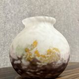 After Muller: marbled glass ball vase, Art Deco period, circa 1930