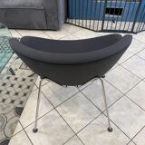 Orange slice armchair 437 by pierre paulin for artifort, grey, 1980.