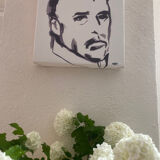 Man - portrait on canvas