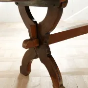17th-century French oak refectory table / trestle table – 240 cm