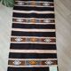 Small Black & Saffron Berber Kilim – Flat Weave Hanbel – 65x140 cm