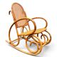 Vintage rocking chair in bamboo and cane