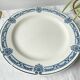 Vintage pedestal dish Blue iron earth Salins model Arbois Ennege