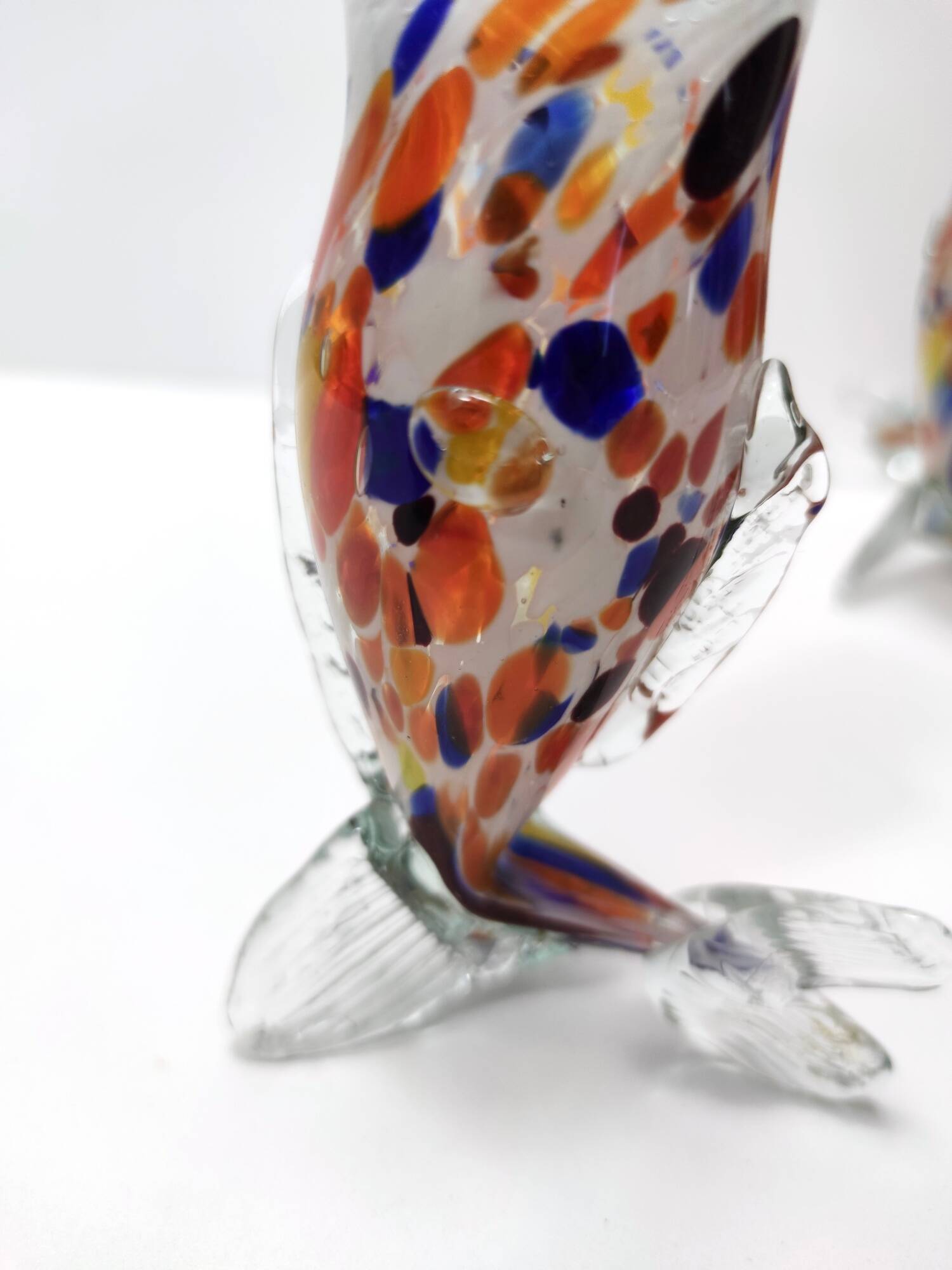 Ensemble de six verres à boire multicolores en verre de Murano par Toso, Italie
