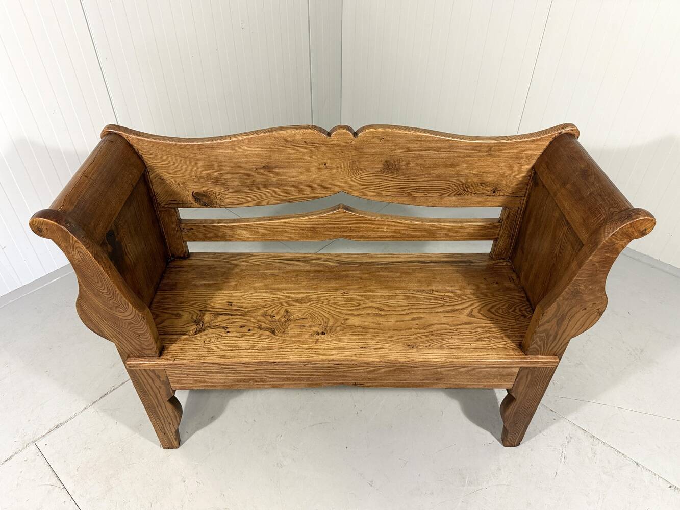 Antique oak bench in Biedemeier style 1860-1900