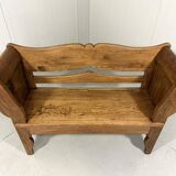 Antique oak bench in Biedemeier style 1860-1900