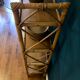 Rattan and bamboo shelf 70s