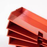 Orange office benches