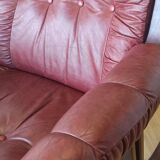Scandinavian Mid-Century Modern Leather Easy Chair by Ekornes 1970s.