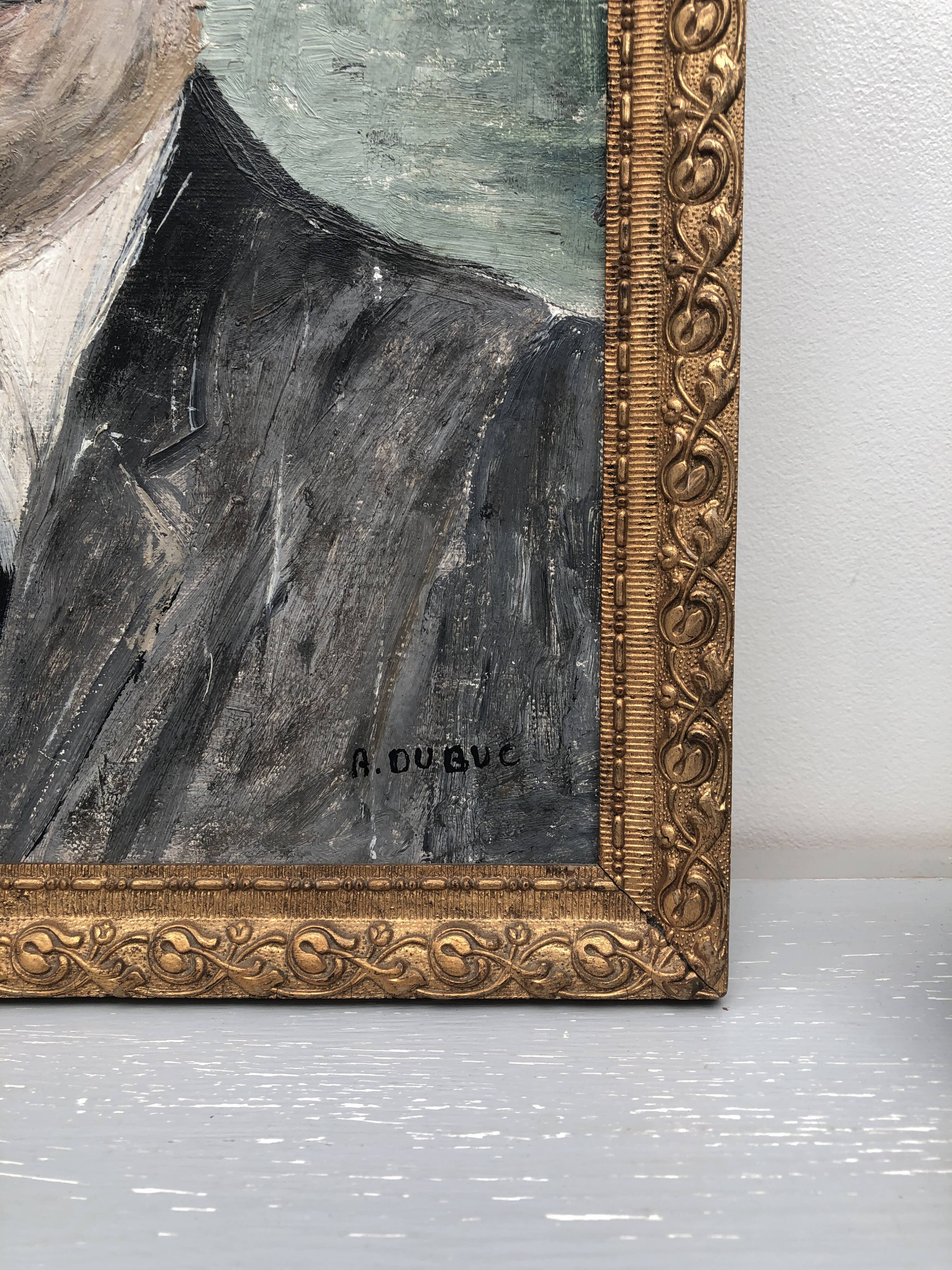 Portrait of a man in a suit, oil painting on canvas