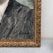 Portrait of a man in a suit, oil painting on canvas