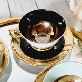 Set of 5 cups and 6 under cups in kahla porcelain