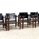 Mid century leather safari armchairs, 1960s
