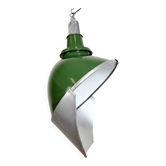 Large Industrial Green Enamel Factory Pendant Lamp from Benjamin, 1960s