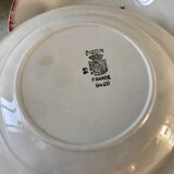 Set of 6 mismatched hollow plates Digoin Sarreguemines and Lunéville 40s