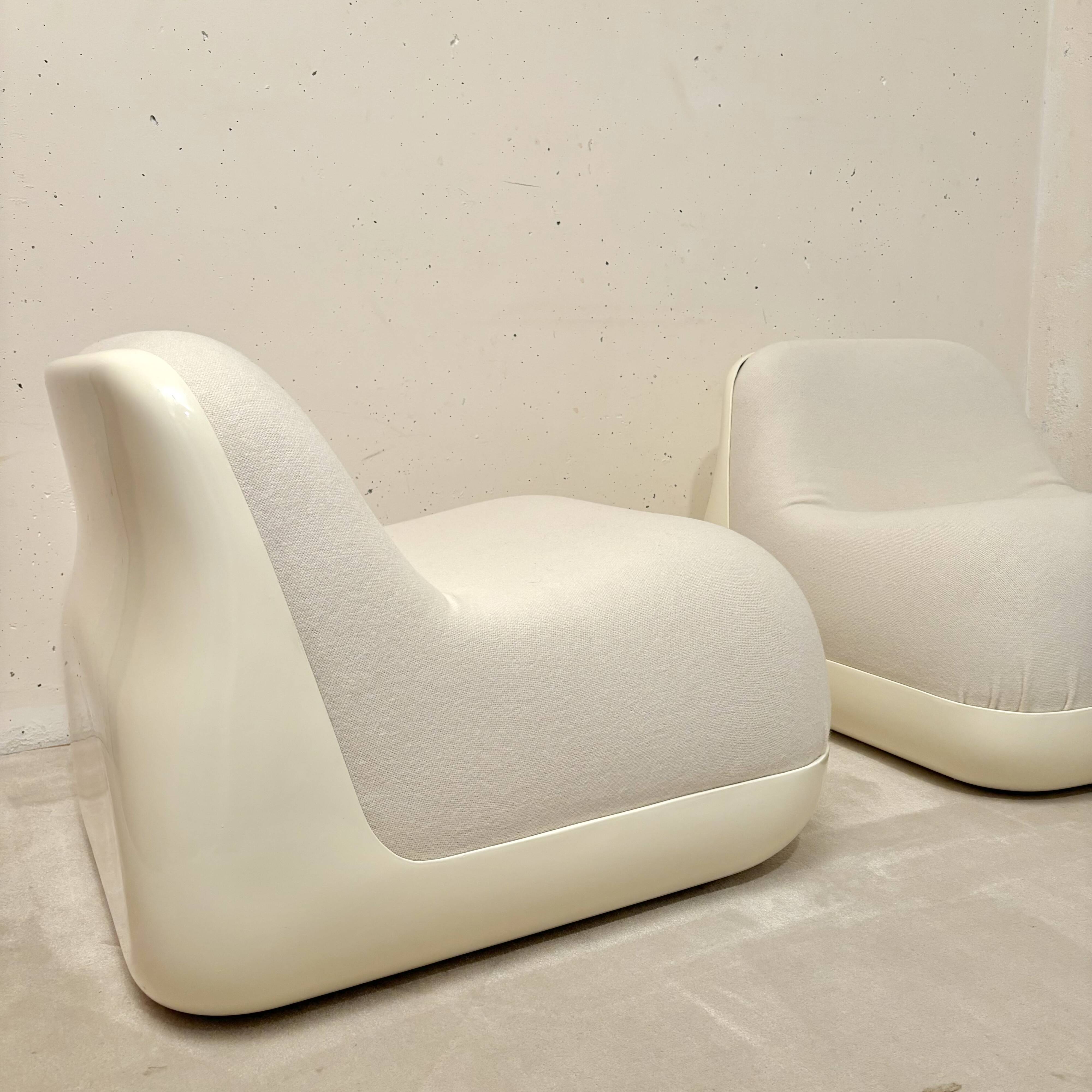 Pair of Jumbo armchairs, Alberto Rosselli, Saporiti 1970
