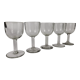 Set of 5 glasses blown balloon XIXth