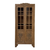 Parisian Art Deco display cabinet in oak (renovated)